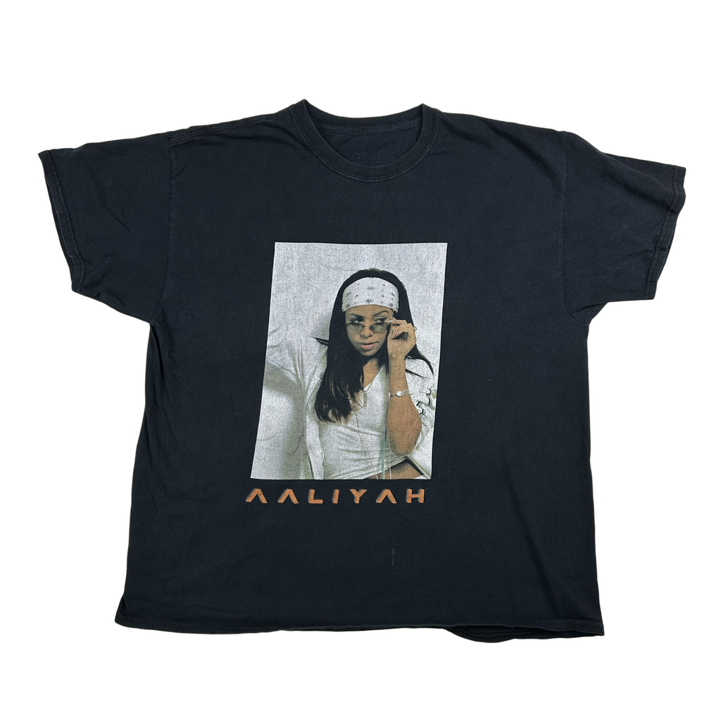Aaliyah Shirt Mens XL Black Graphic Hip Hop R&B 90s Y2K Rare